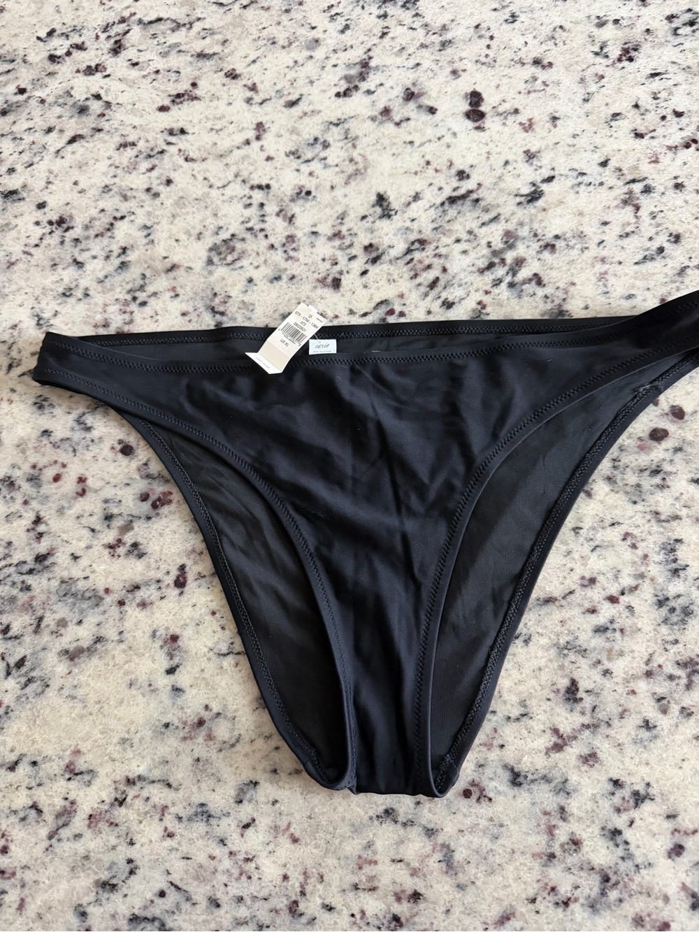 aerie Black Bikini Bottom – Sleek Low-Rise Swim